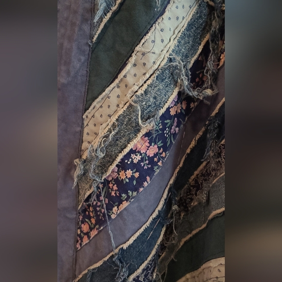 Handmade patchwork denim boho jacket - Picture 5 of 6